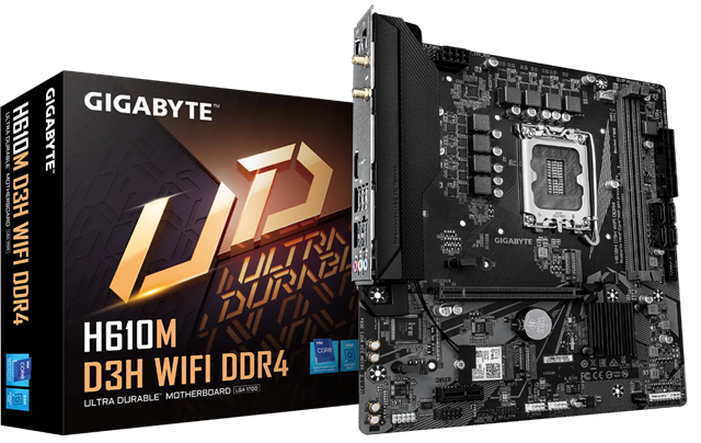 Gigabyte H610M D3H Wifi DDR4 mATX Lga1700 Gigabyte — view 1