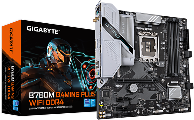 Gigabyte B760M Gaming Plus WIFI DDR4 mATX LGA1700 Motherboard Gigabyte — view 2