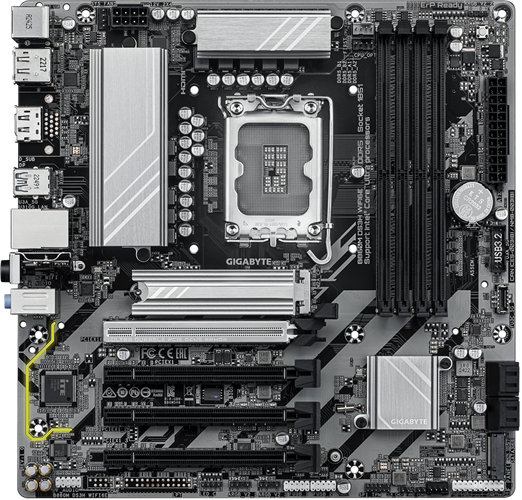 Gigabyte B860M DS3H WIFI6E mATX LGA1851 Motherboard Gigabyte — view 2