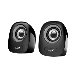 Genius SP-Q160 Black USB Powered Mini Speakers - Black/Grey Genius — view 2