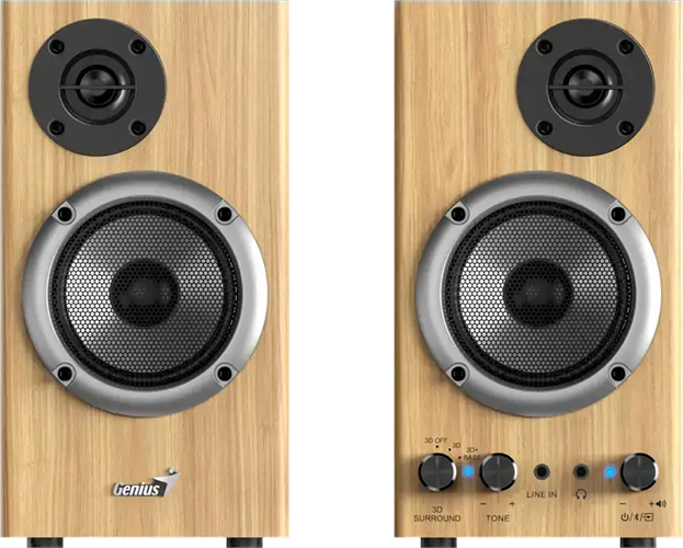 Genius SP-HF520BT Bluetooth 2-Way Wooden Speakers Genius — view 2