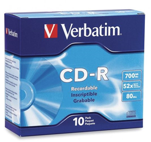 Verbatim CD-R 700MB 52x 10 Pack with Slim Cases Verbatim — view 2