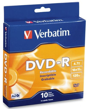 Verbatim DVD-R 4.7GB 16x 10 Pack on Spindle Verbatim — view 2