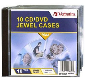 Verbatim CD/DVD 10 Pack Clear Jewel Cases Verbatim — view 2