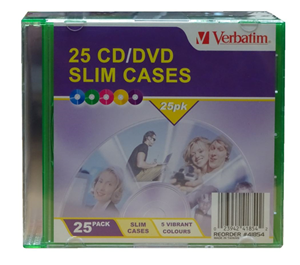 Verbatim CD/DVD 25 Pack Coloured Slim Cases Verbatim — view 2
