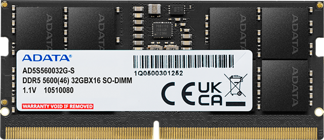 ADATA 16GB DDR5-5600 2048x8 SODIMM Lifetime wty Adata — view 2