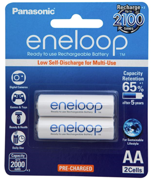 Panasonic Eneloop AA 2000mAh Rechargeable Batteries 2 Pack Panasonic — view 2