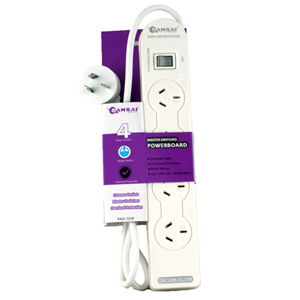 Sansai 4 Way Basic Powerboard with Master Switch Sansai — view 2