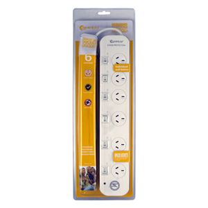 Sansai 6 Way Surge Powerboard with Individual Switches Sansai — view 2