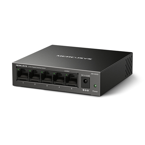 Mercusys MS105GS 5 Port Gigabit Switch Steel Case TP-Link — view 2