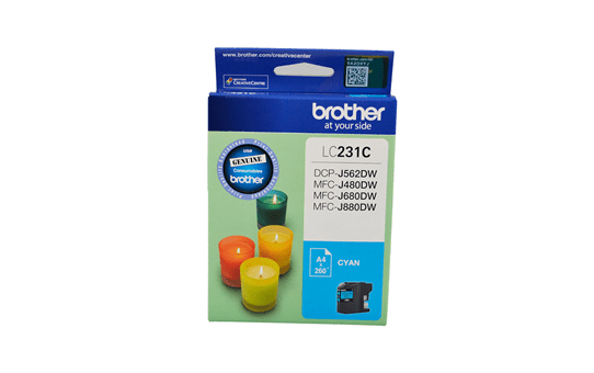 Brother LC231 Cyan Ink Cart Brother — view 2