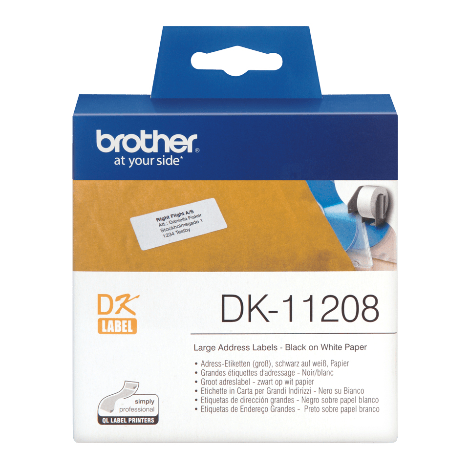 Brother DK11208 White Label Brother — view 4