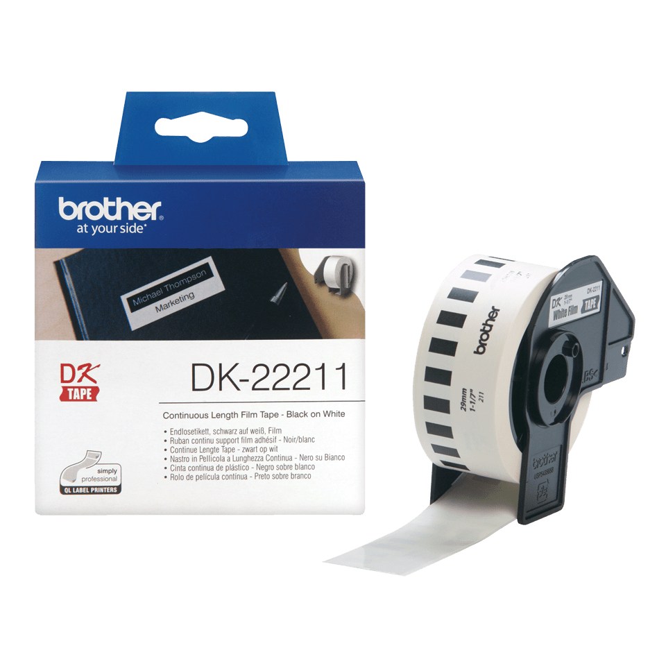 Brother DK22211 White Roll Brother — view 1