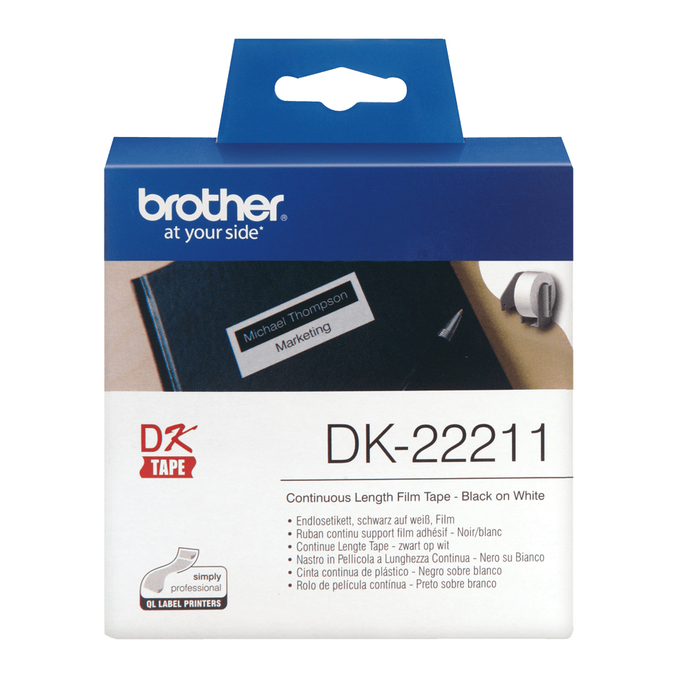 Brother DK22211 White Roll Brother — view 3