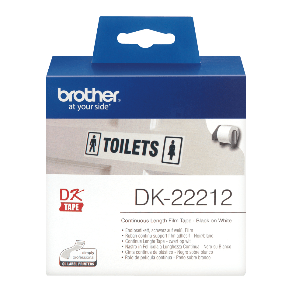 Brother DK22212 White Roll Brother — view 3