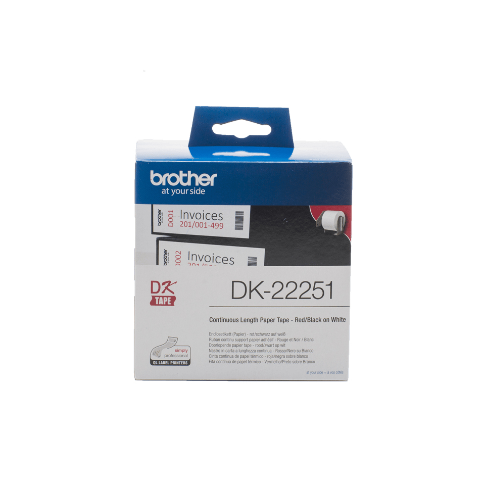 Brother DK22251 White Roll Brother — view 4