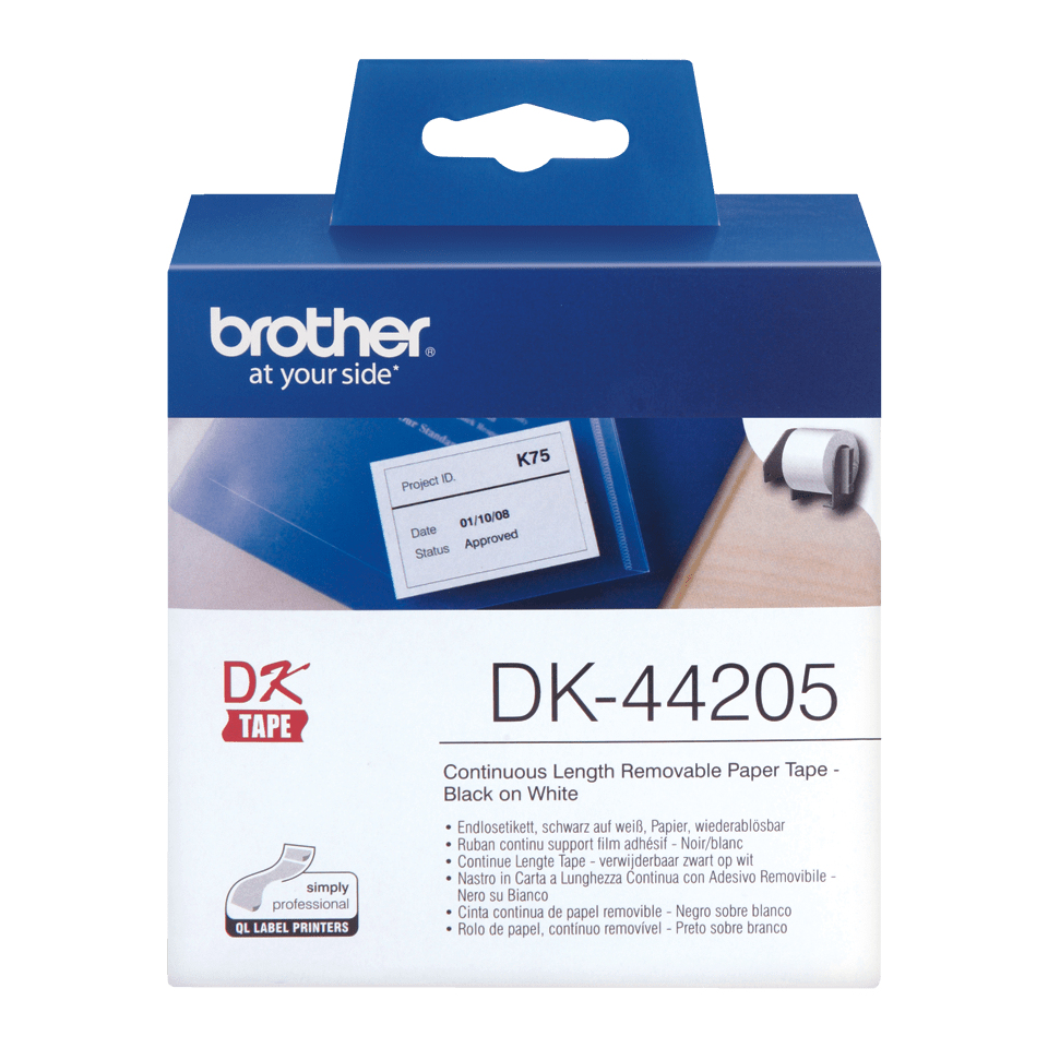 Brother DK44205 White roll Brother — view 3