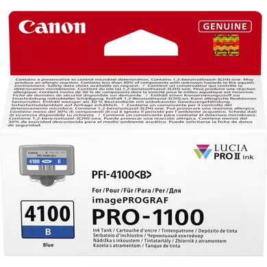 Canon PFI4100 Blue Ink Cart Canon — view 3