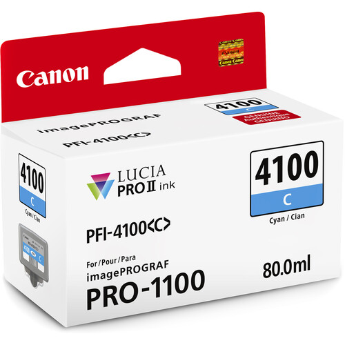 Canon PFI4100 Cyan Ink Cart Canon — view 2