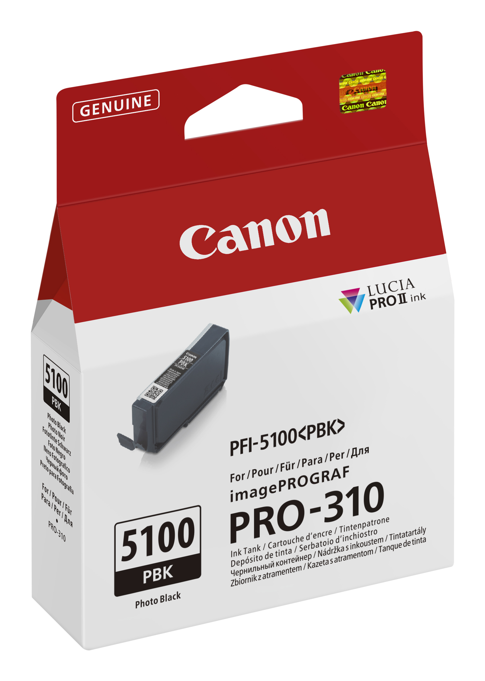 Canon PFI5100 Ph Blk Ink Cart Canon — view 3