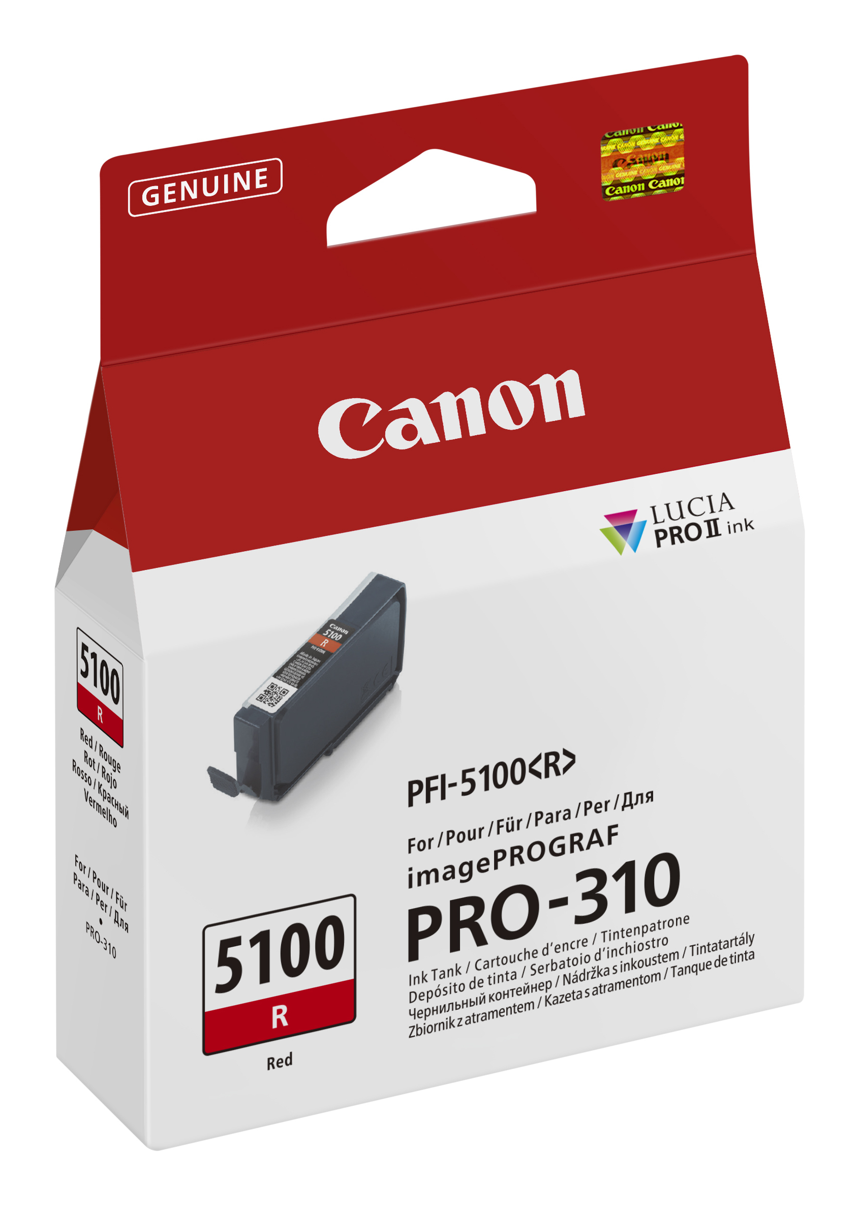 Canon PFI5100 Red Ink Cart Canon — view 3