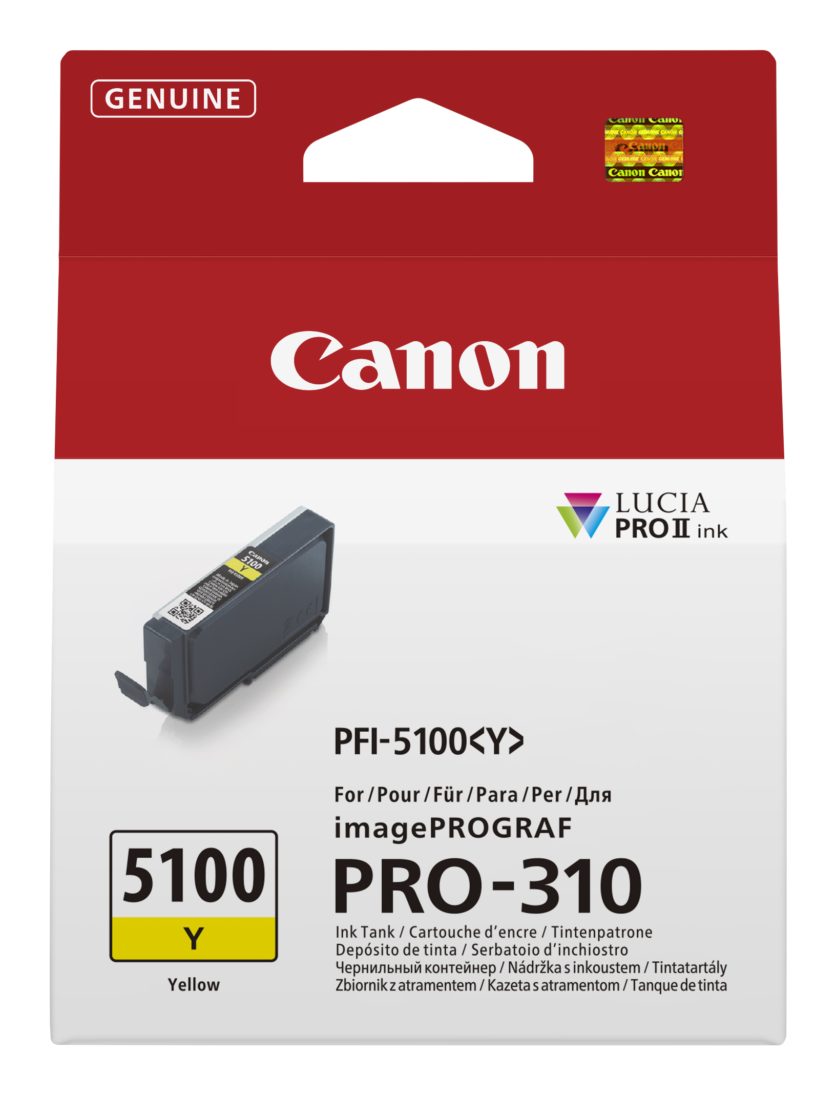 Canon PFI5100 Yellow Ink Cart Canon — view 2