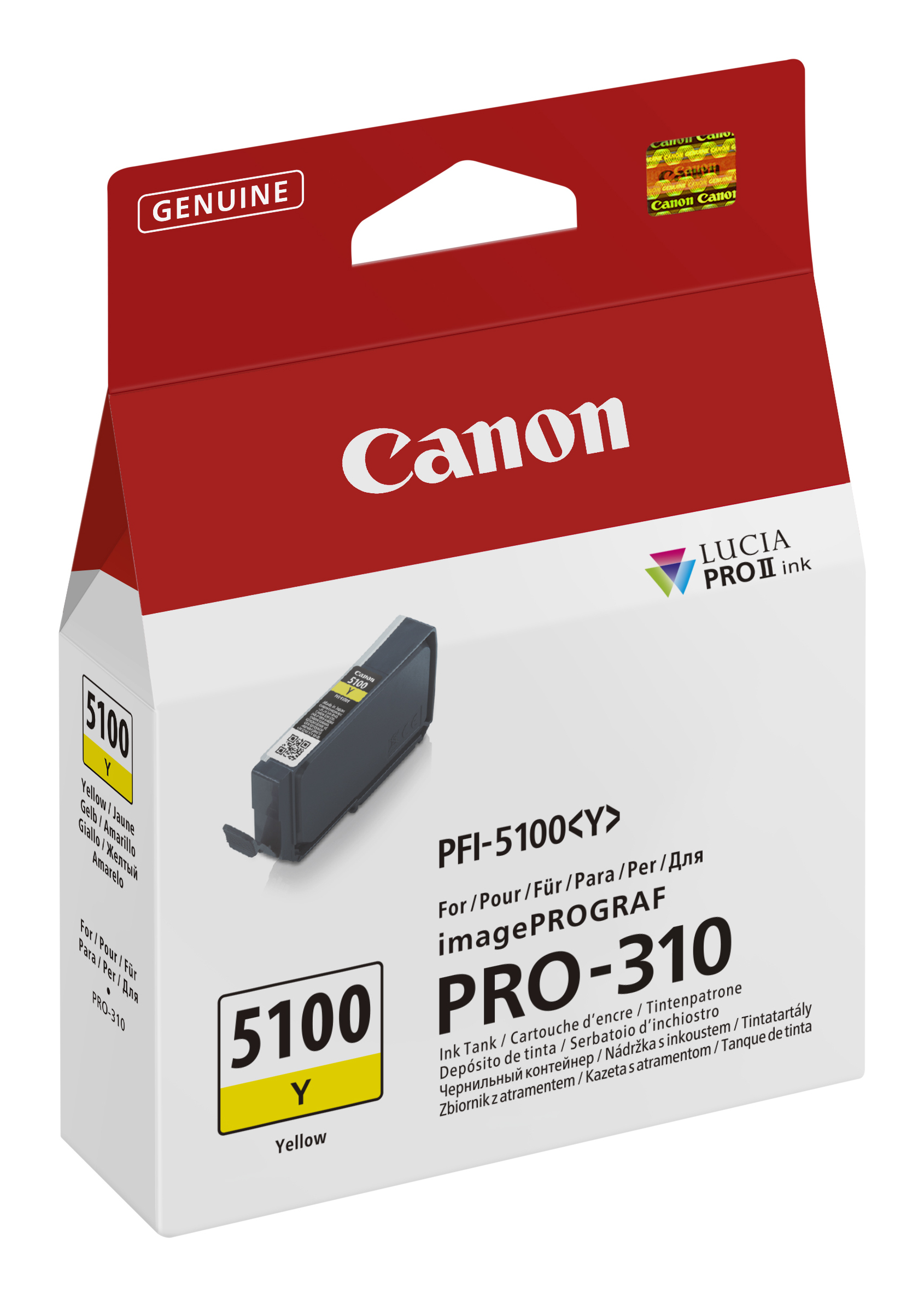 Canon PFI5100 Yellow Ink Cart Canon — view 3