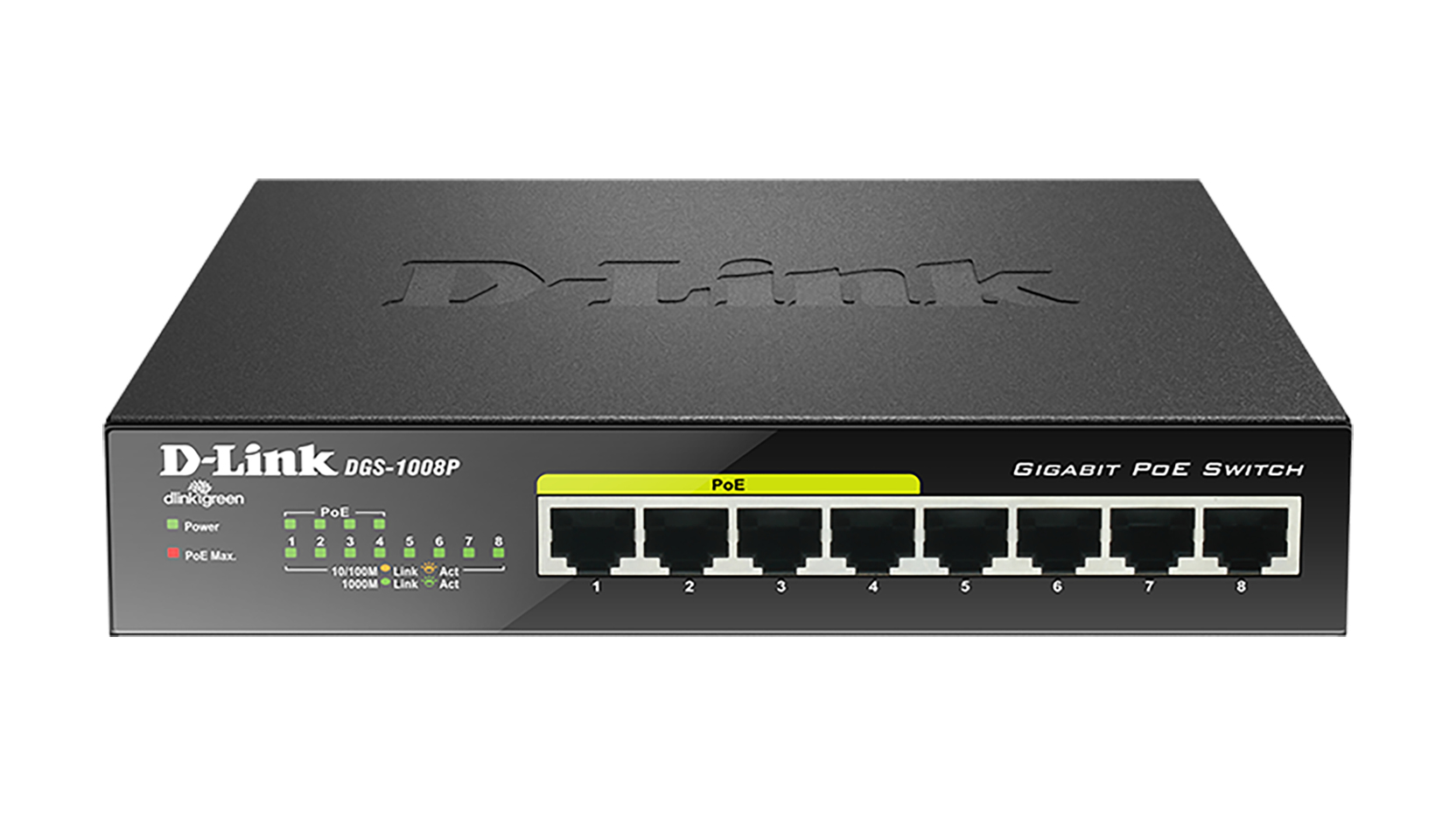 D-LINK DGS-1008P PoE Switch D-Link — view 2
