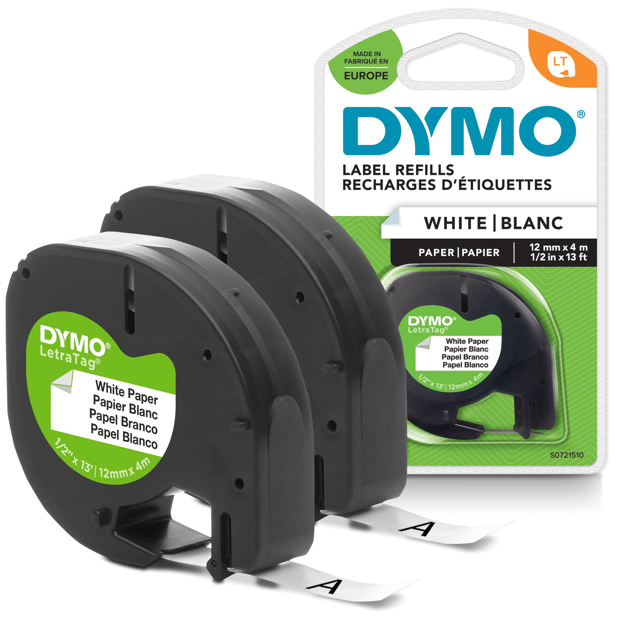 Dymo LT Paper 12mm x 4m Wh 2pk Dymo — view 3