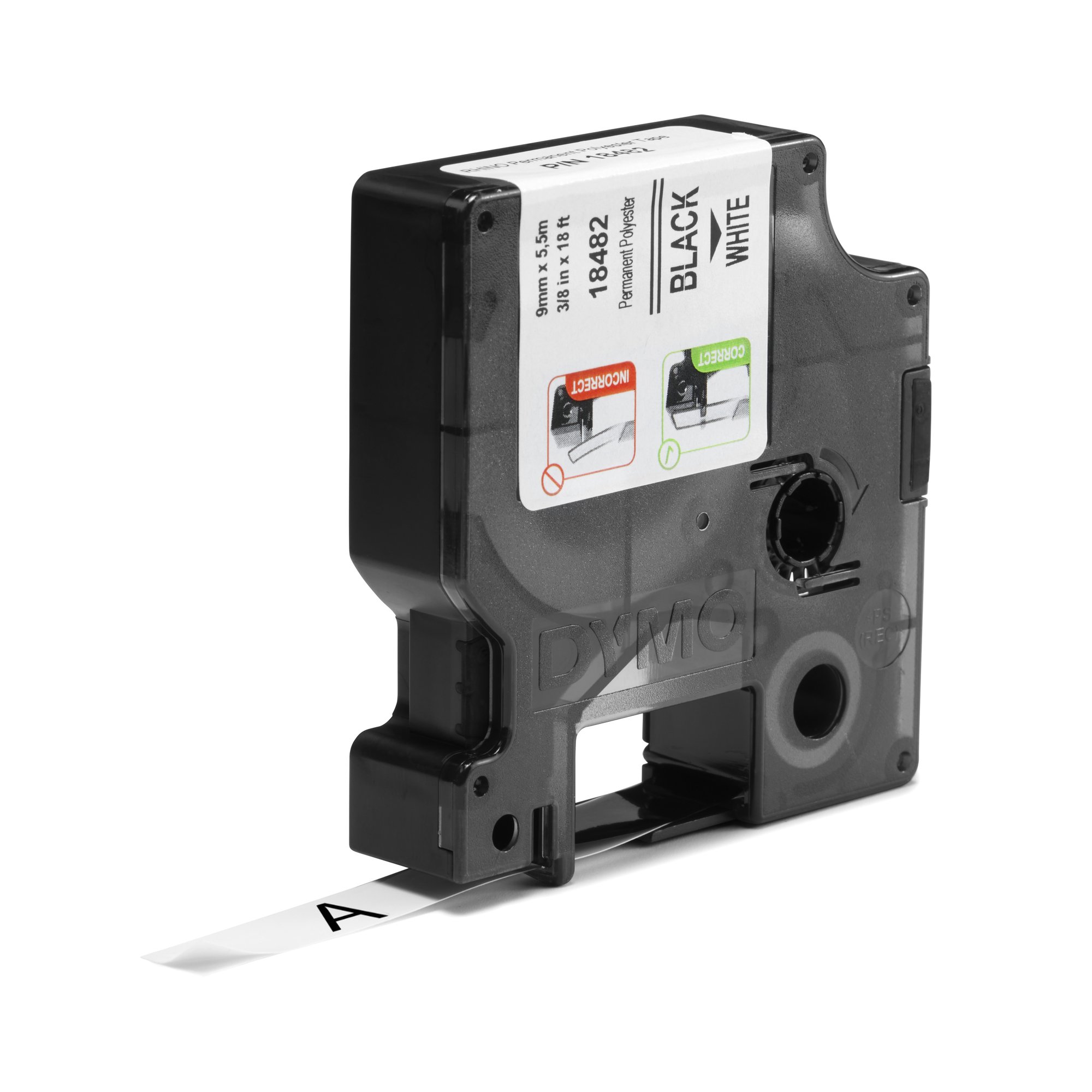 Dymo Rhino Py Lbl 9mm Blk/Wht Dymo — view 3