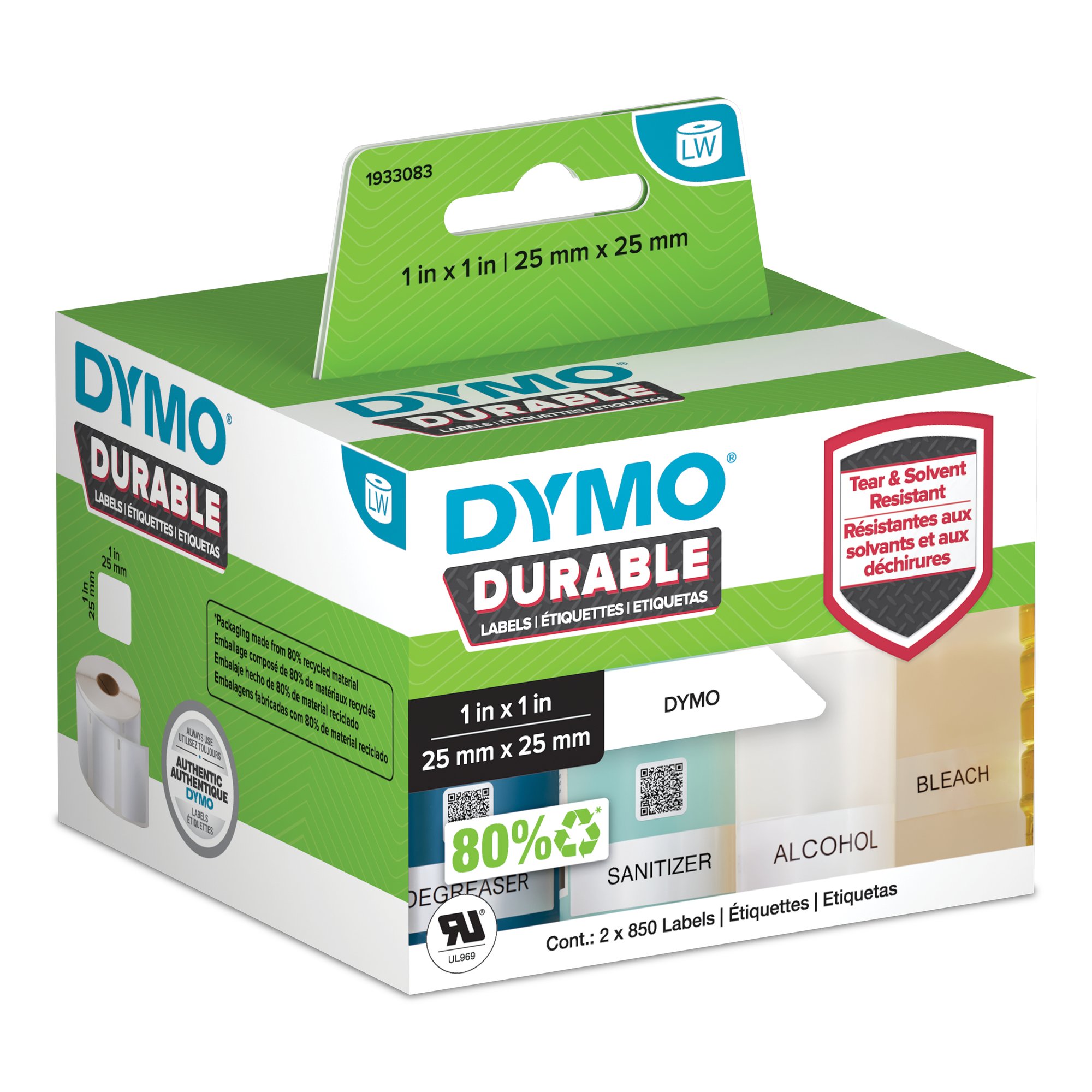 DY LW Dur MP Label 25x25mm Dymo — view 2