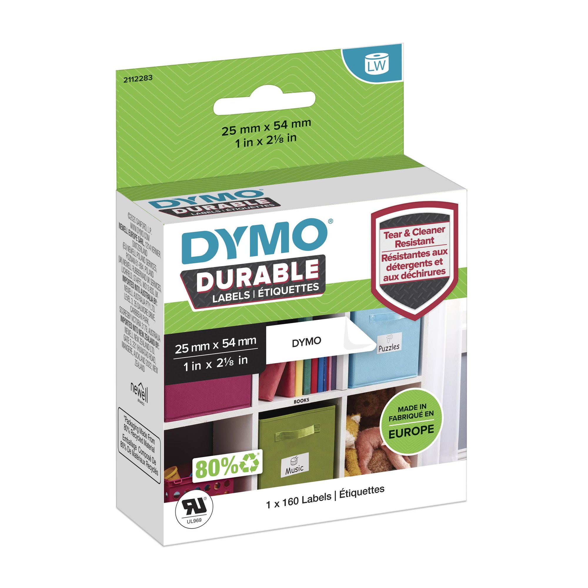 Dymo LW 25mm x 54mm Wht Labels Dymo — view 3