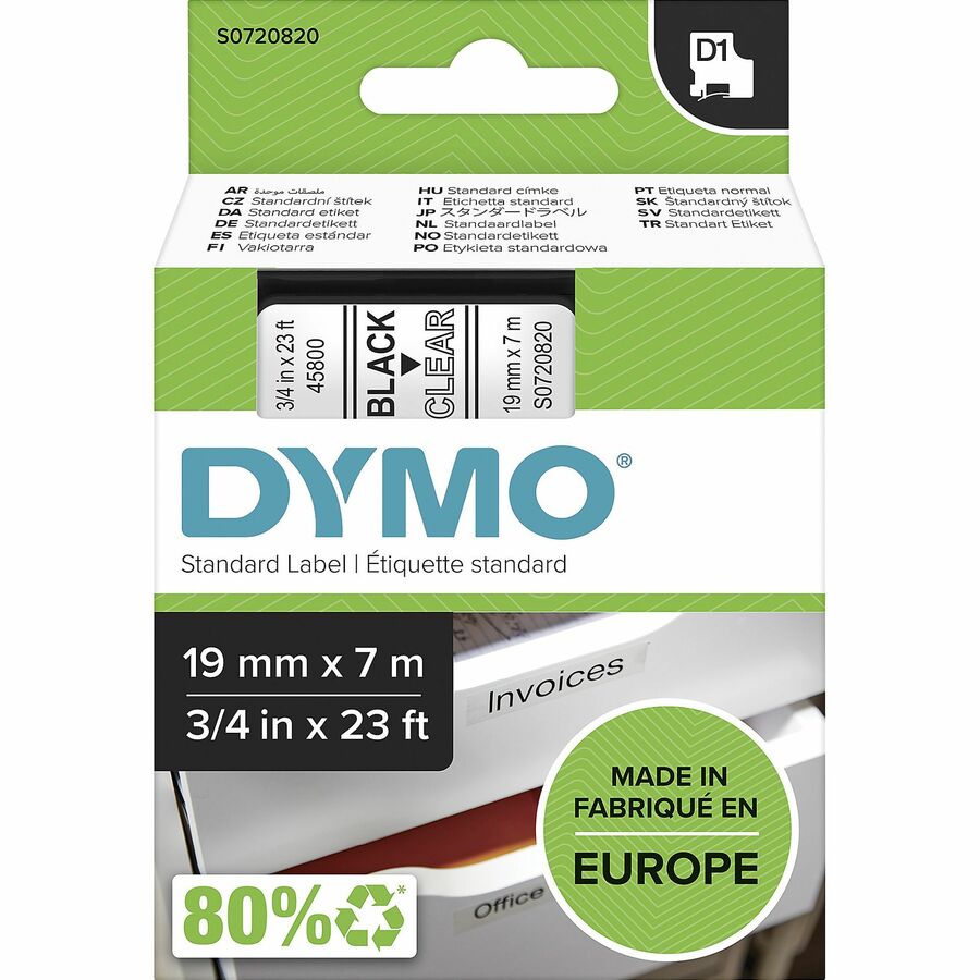 Dymo Blk on Clr 19mmx7m Tape Dymo — view 2