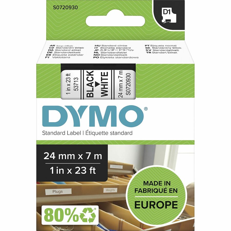 Dymo Blk on Wht 24mmx7m Tape Dymo — view 2