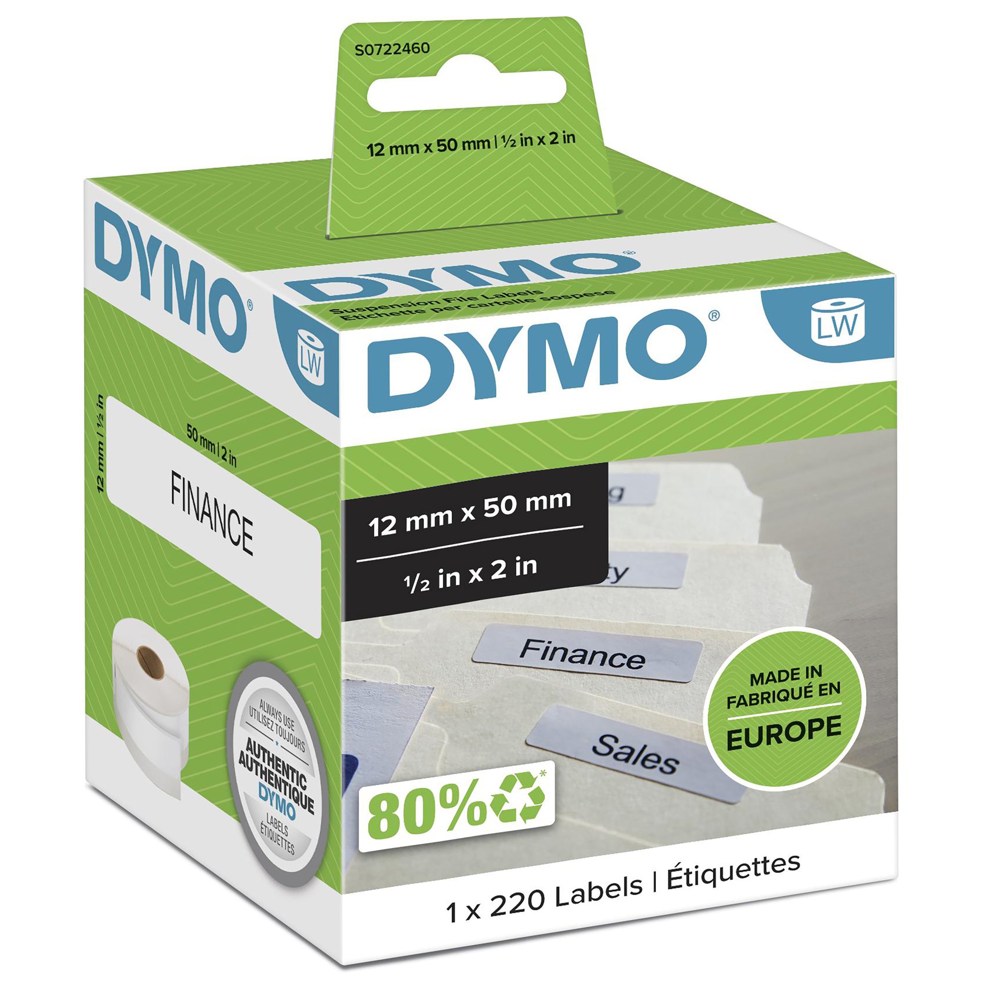 Dymo File Label 12mm x 50mm Dymo — view 2