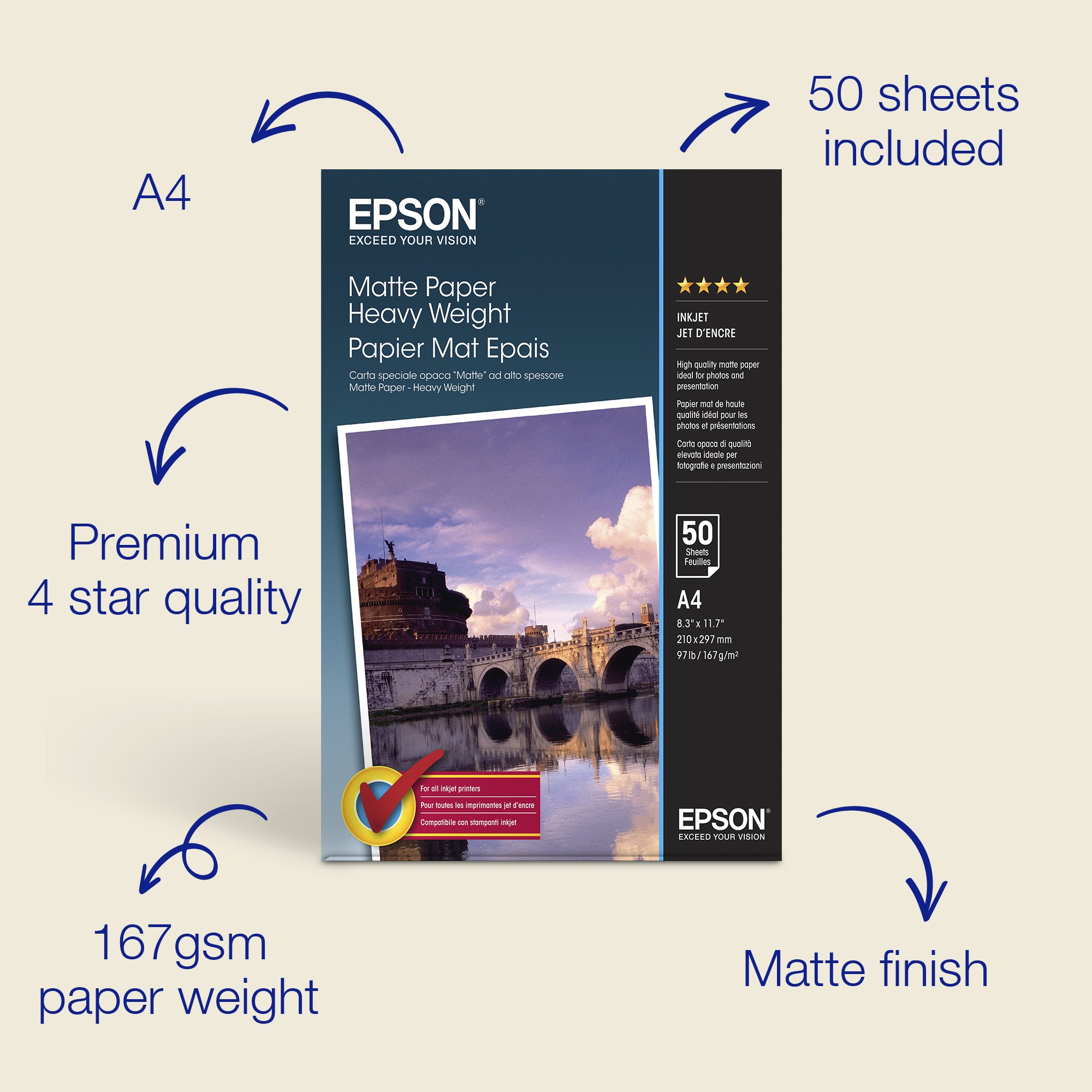Epson Matte H/W A4  C13S041256 Epson — view 5