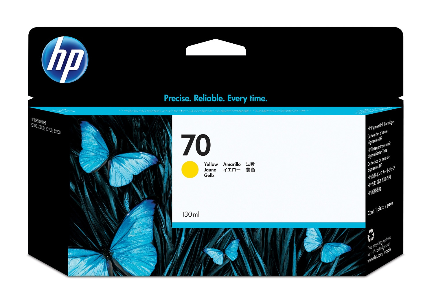 HP #70 130ml Yellow Ink C9454A HP — view 2