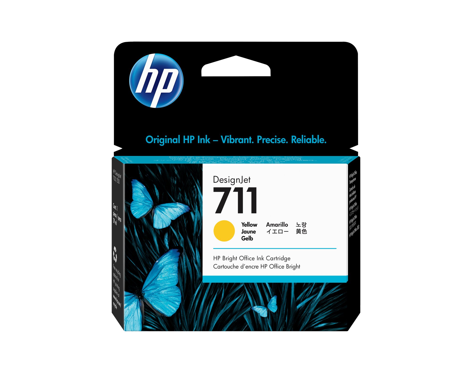 HP #711 29ml Yellow Ink CZ132A HP — view 2