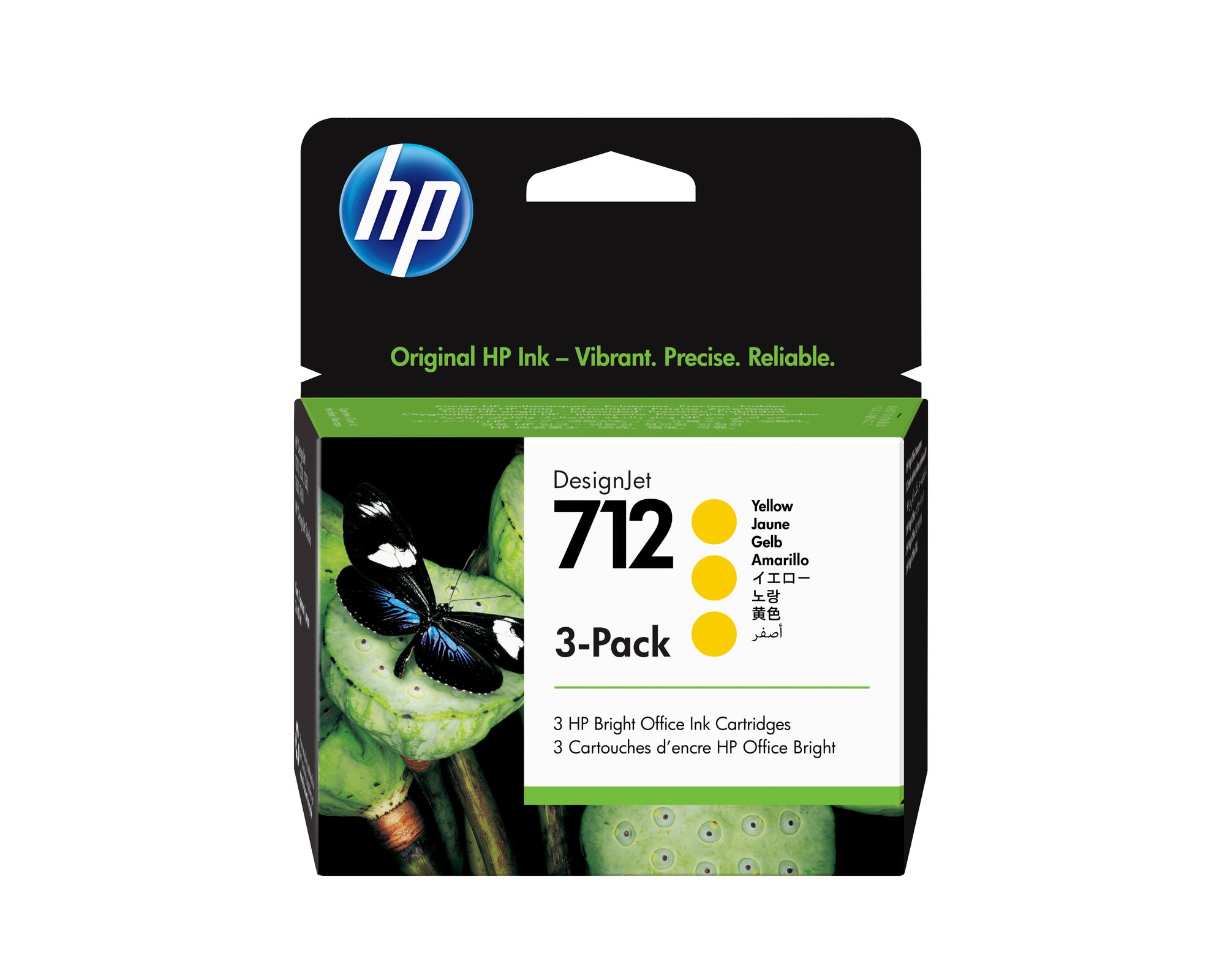 HP #712 29ml  Yel 3pk 3ED79A HP — view 2