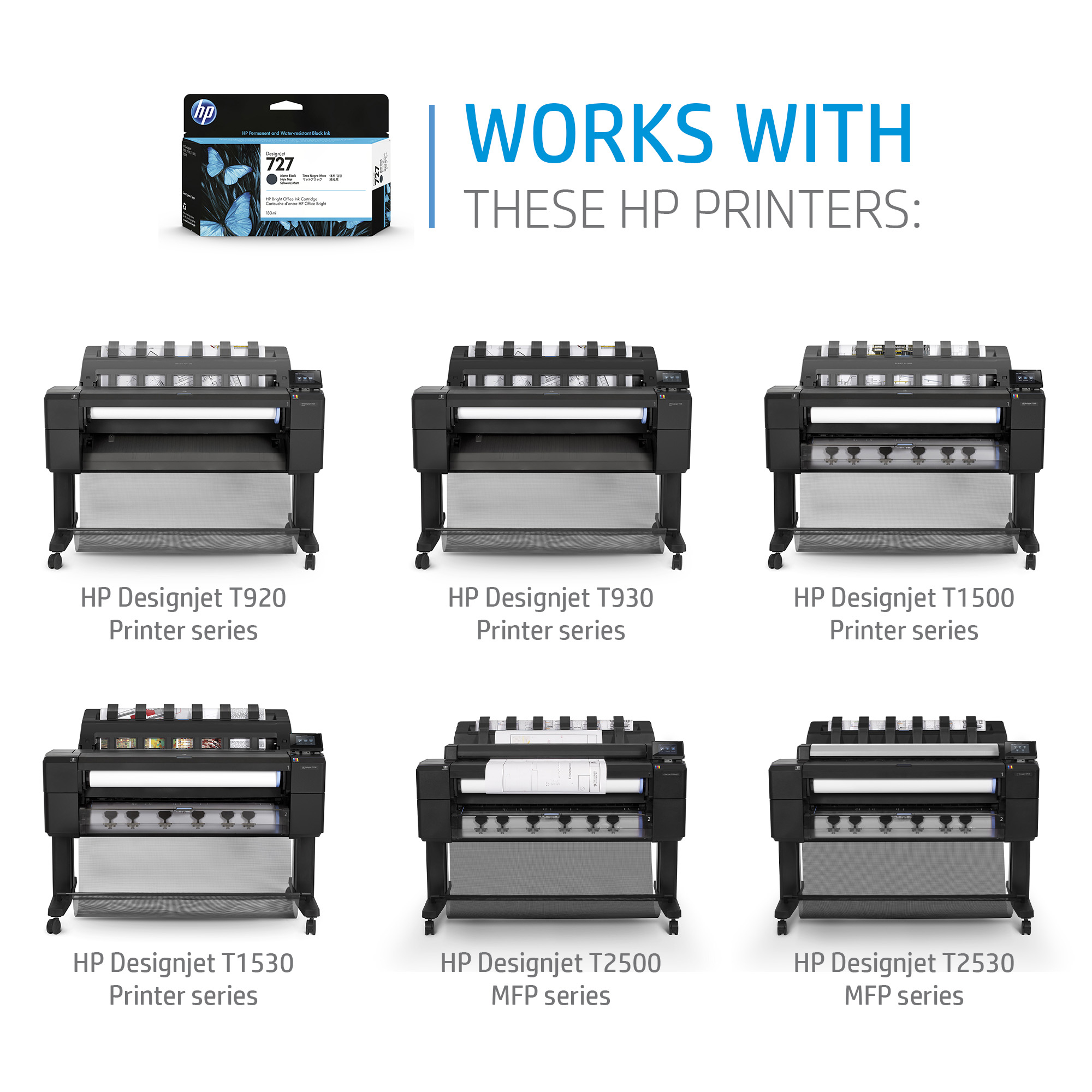 HP 727 300ml Gray Ink 3WX21A HP — view 3