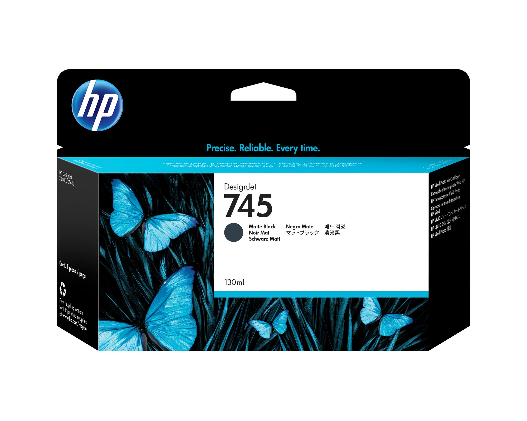 HP#745 130ml MatBlk Ink F9J99A HP — view 2