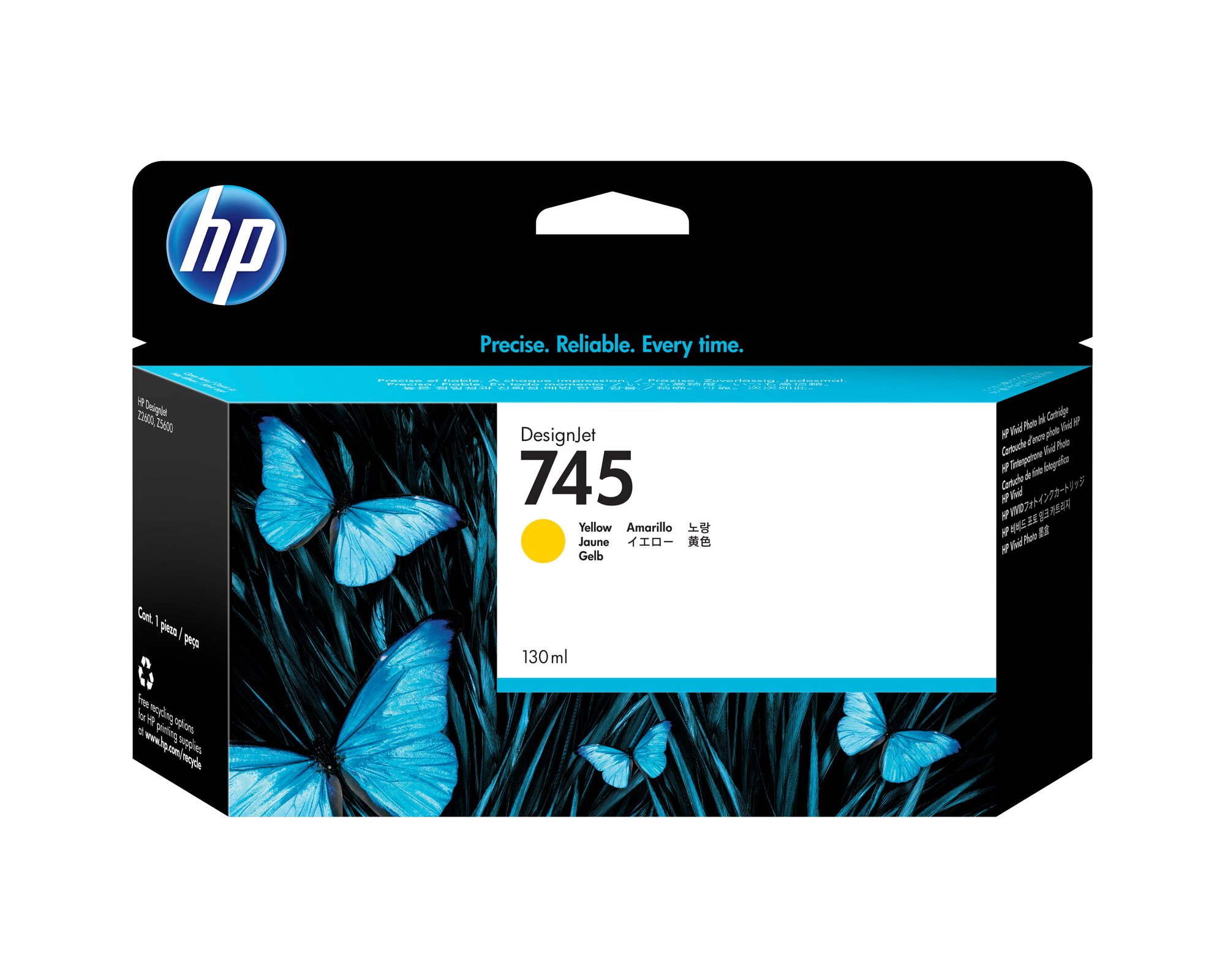HP #745 130ml Yel Ink F9J96A HP — view 2