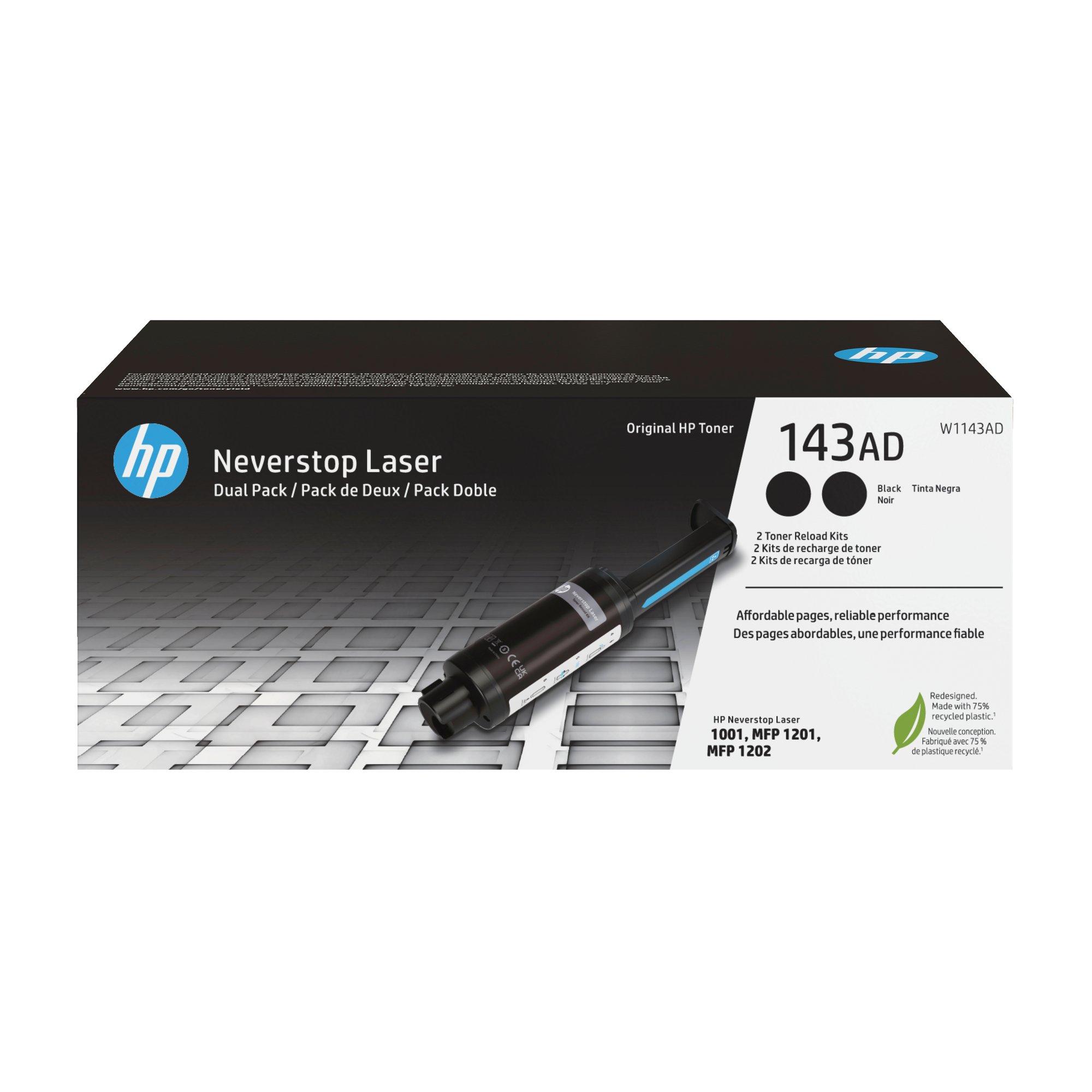 HP #143AD Twin Pack W1143AD HP — view 2