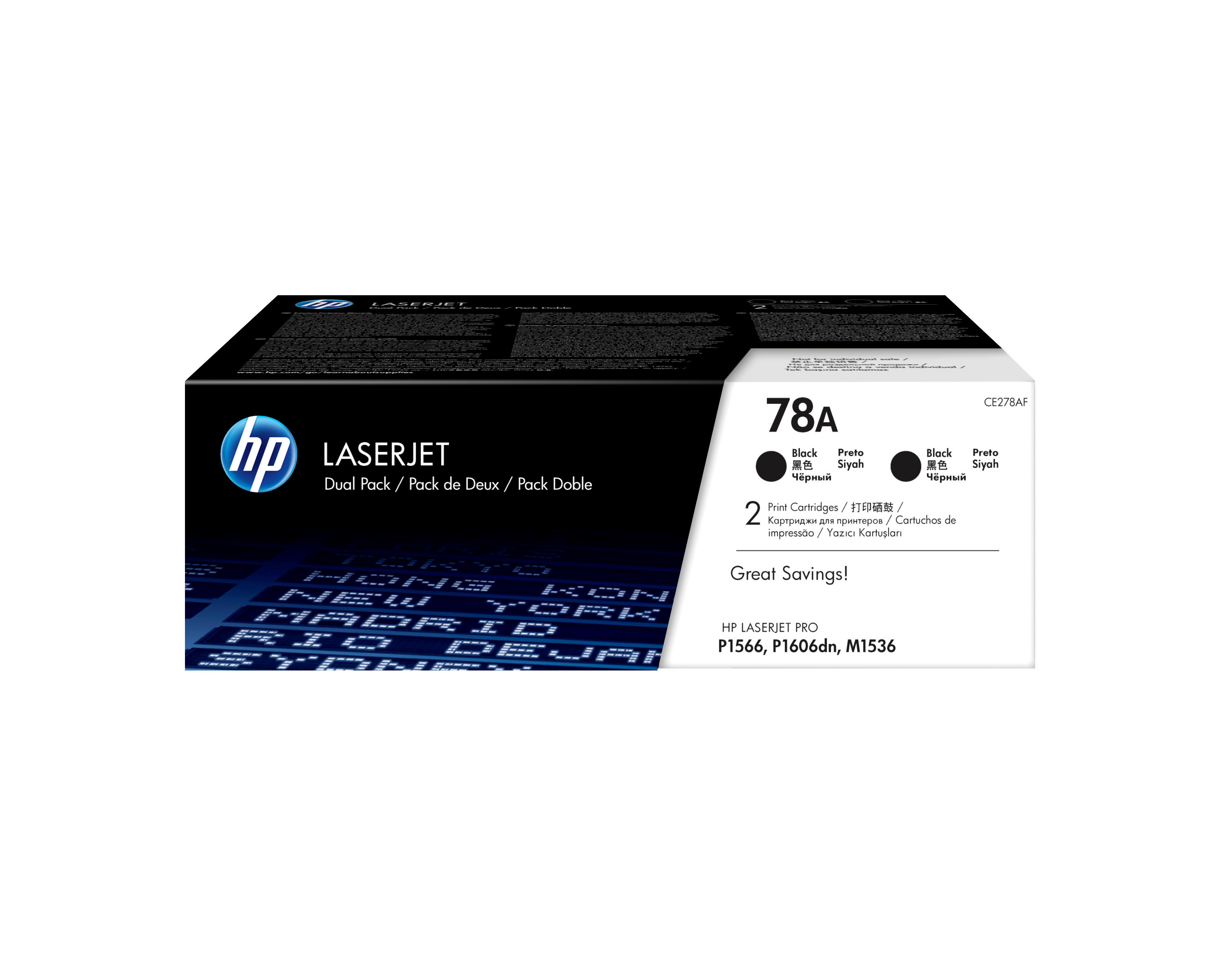 HP 78A Blk Ton Dual Pk CE278AD HP — view 2