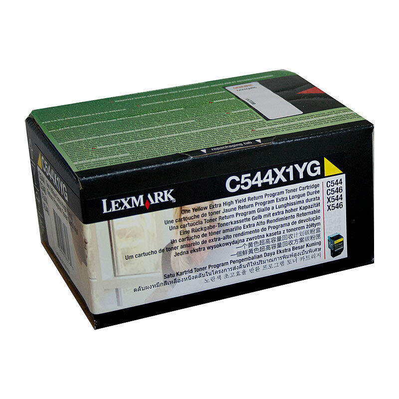 Lexm C544X1YG Yellow Toner Lexmark — view 2