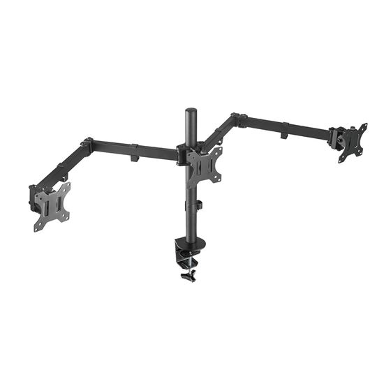 BRATECK 13"-27" Triple Monitor Economy Desk Mount Bracket. Brateck — view 2