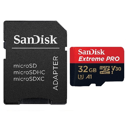 Sandisk Extreme Pro Microsdhc Sqxcg 32GB V30 U3 C10 A1 Uhs-1 100MB/S R 90MB/S W 4X6 Sd Adaptor Lifetime Limited SanDisk — view 1