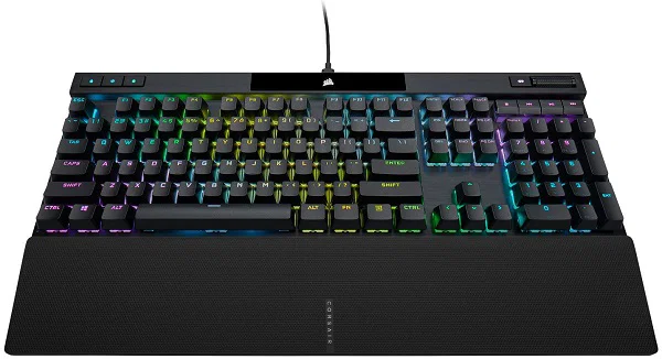 Corsair K70 RGB Pro Mechanical Gaming Keyboard Backlit RGB LED Cherry Mx Speed Silver Black Black Pbt Keycaps Corsair — view 2