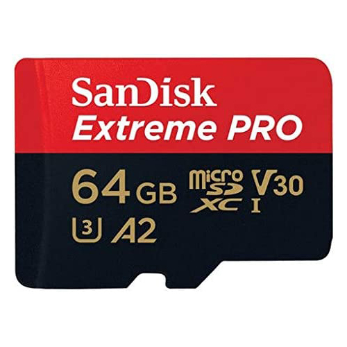 Sandisk Extreme Pro Microsdxc Sqxcu 64GB V30 U3 C10 A2 Uhs-I 200MB/S R 90MB/S W 4X6 Sd Adaptor Lifetime Limited SanDisk — view 2