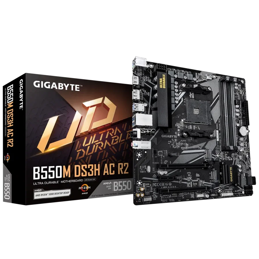 Gigaybte B550M DS3H Ac ARGB Front USB-C R2 Motherboard Gigabyte — view 2